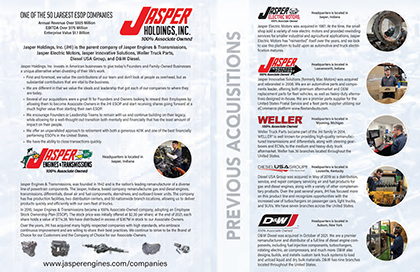Jasper Holdings Inc Brochure